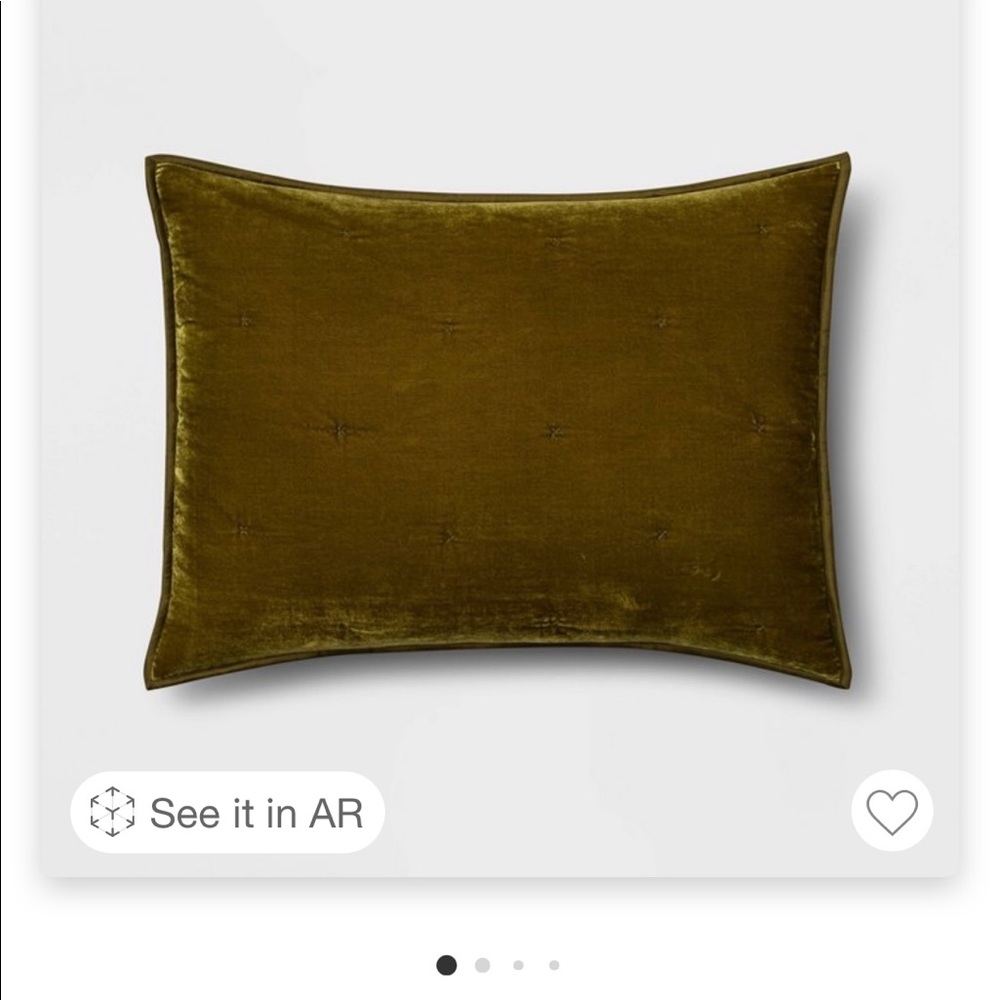 opalhouse velvet sham - moss